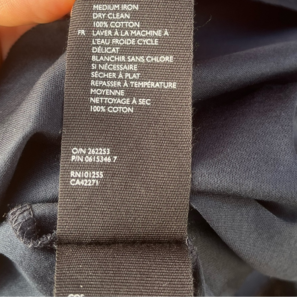 COS | Navy Crewneck Ruched Long Sleeve Dress L - Picture 6 of 7